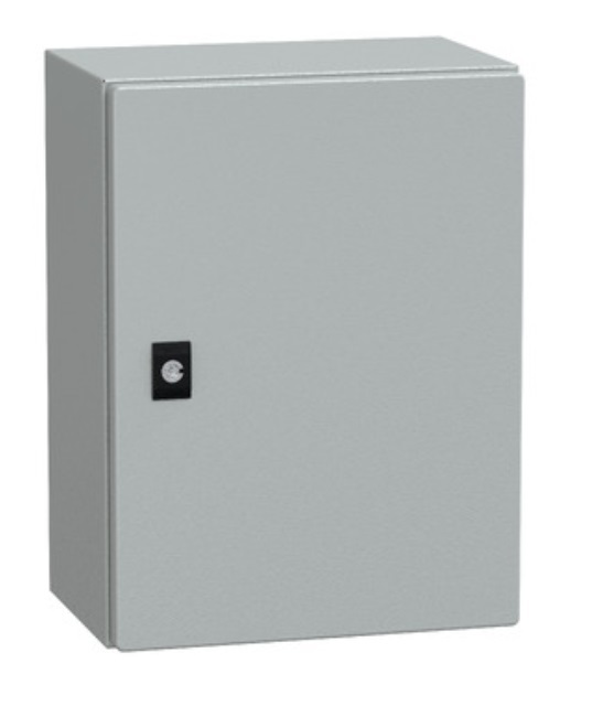 Caja para electricidad. metálica montaje superficial 400x300x150 ip66. con doble fondo.