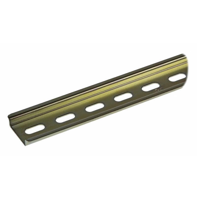 RIEL DIN SIMETRICO PERFORADO ACER GALVANIZADO 1 MTS LARGO CALIBRE: 1.0 mm