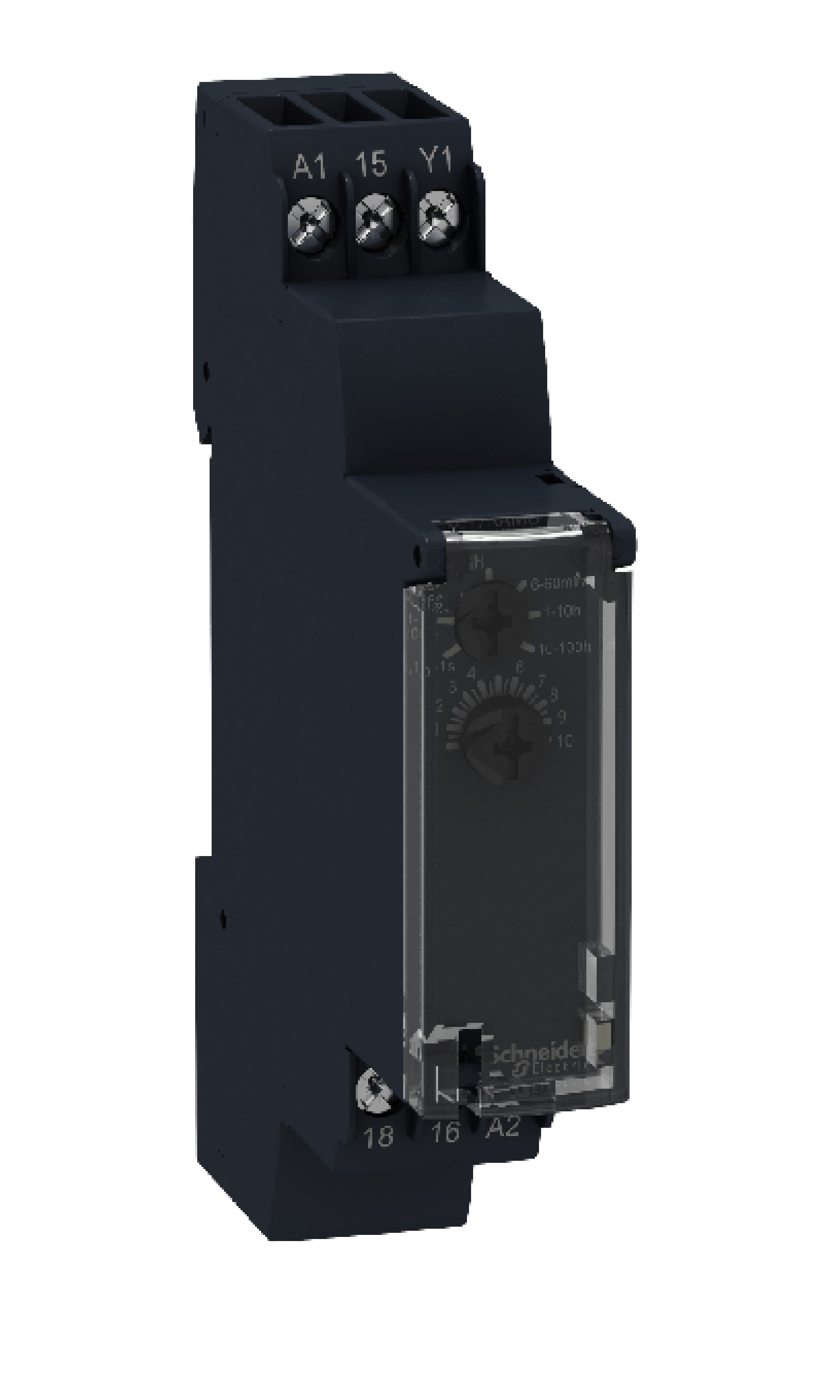 Relé temporizador modular. 8 A. 1 CO. 1 s..100 h. off delay. 24 V DC / 24...240 V AC/DC