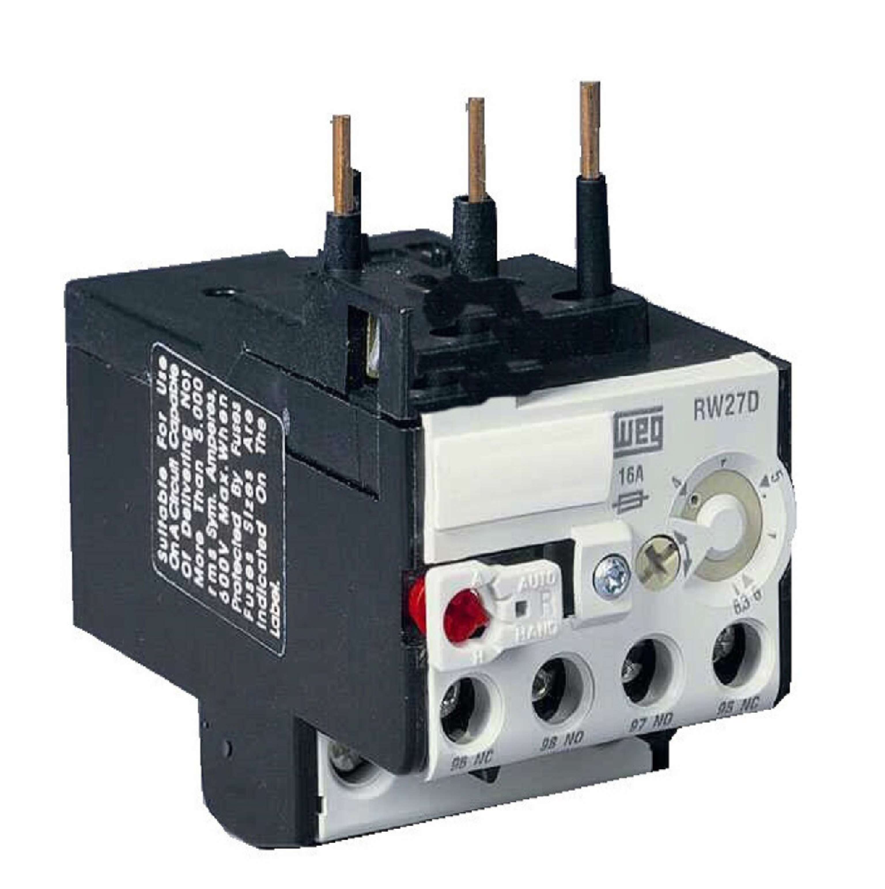 Relé térmico WEG RW 10...15A clase 10 Frame 27