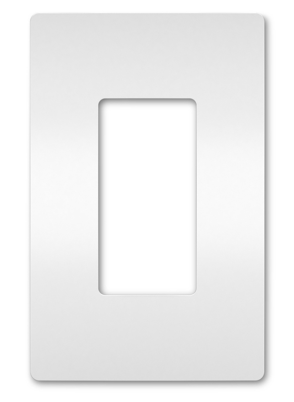 Placas de pared radiantes Legrand sin tornillos para tomacorrientes Decorator, 1 módulo, blancas