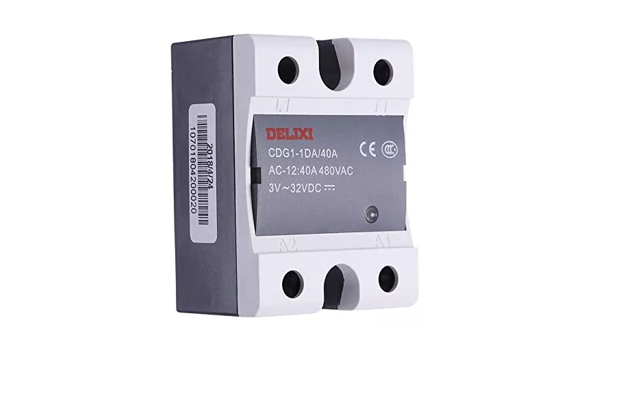 Rele de Estado Solido Ajustable de 25A 24-380VAC. Serie SSR-VR. DELIXI.