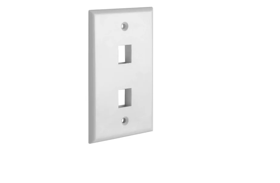 FACEPLATE BLANCO 2 PUERTOS