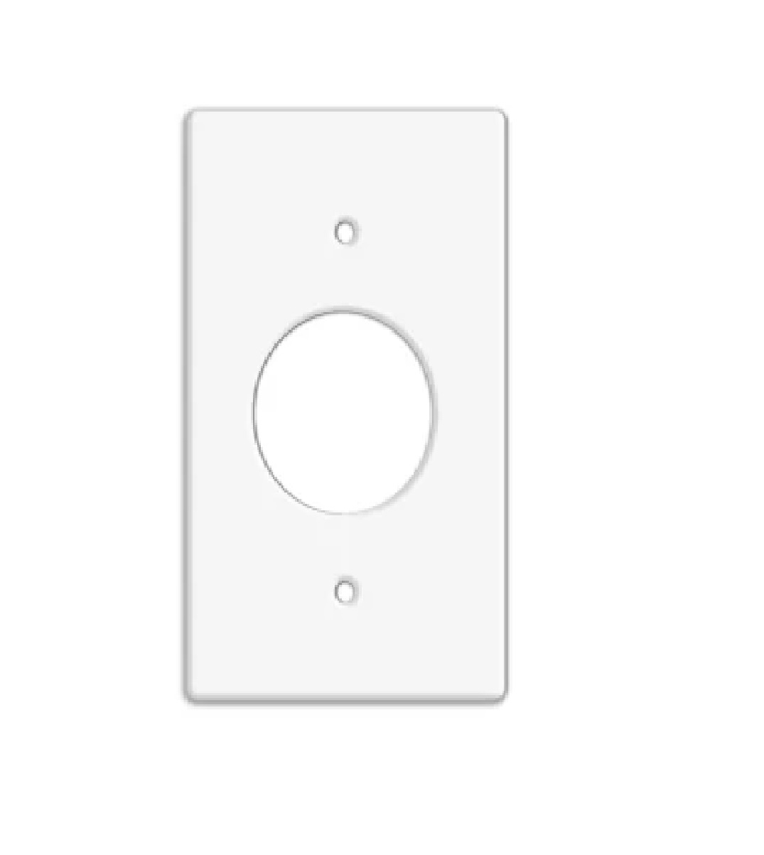 Tapa PVC para toma redonda simple color blanco