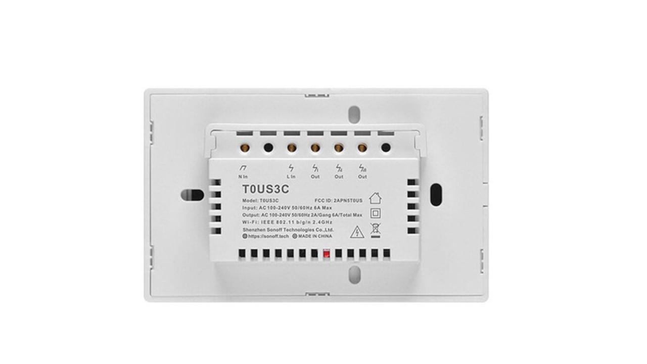 Interruptor inteligente sonoff de 3 circuitos wifi