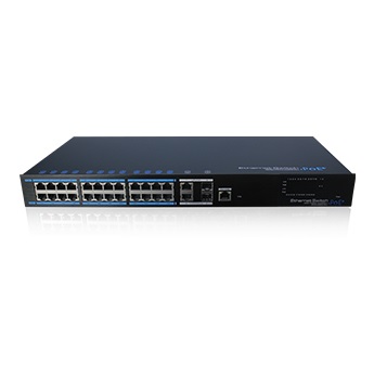 Switch de 24 puertos PoE Fast Ethernet 100 mbps rack