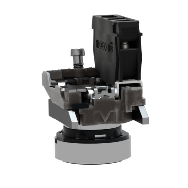 Pulsador metálico negro 1NO 22mm