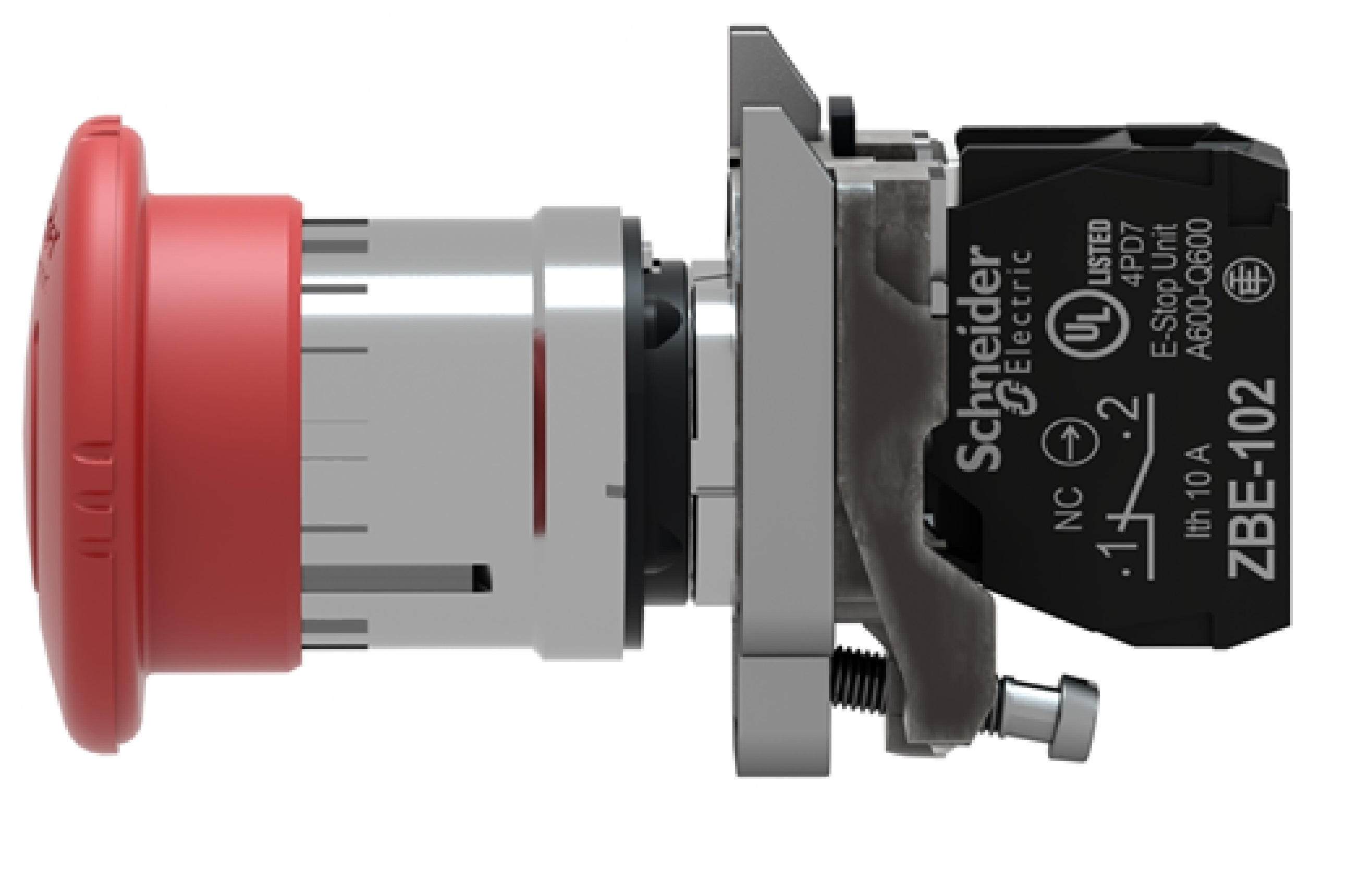 Parada de emergencia roja de 1/4 de Giro. 1 NC