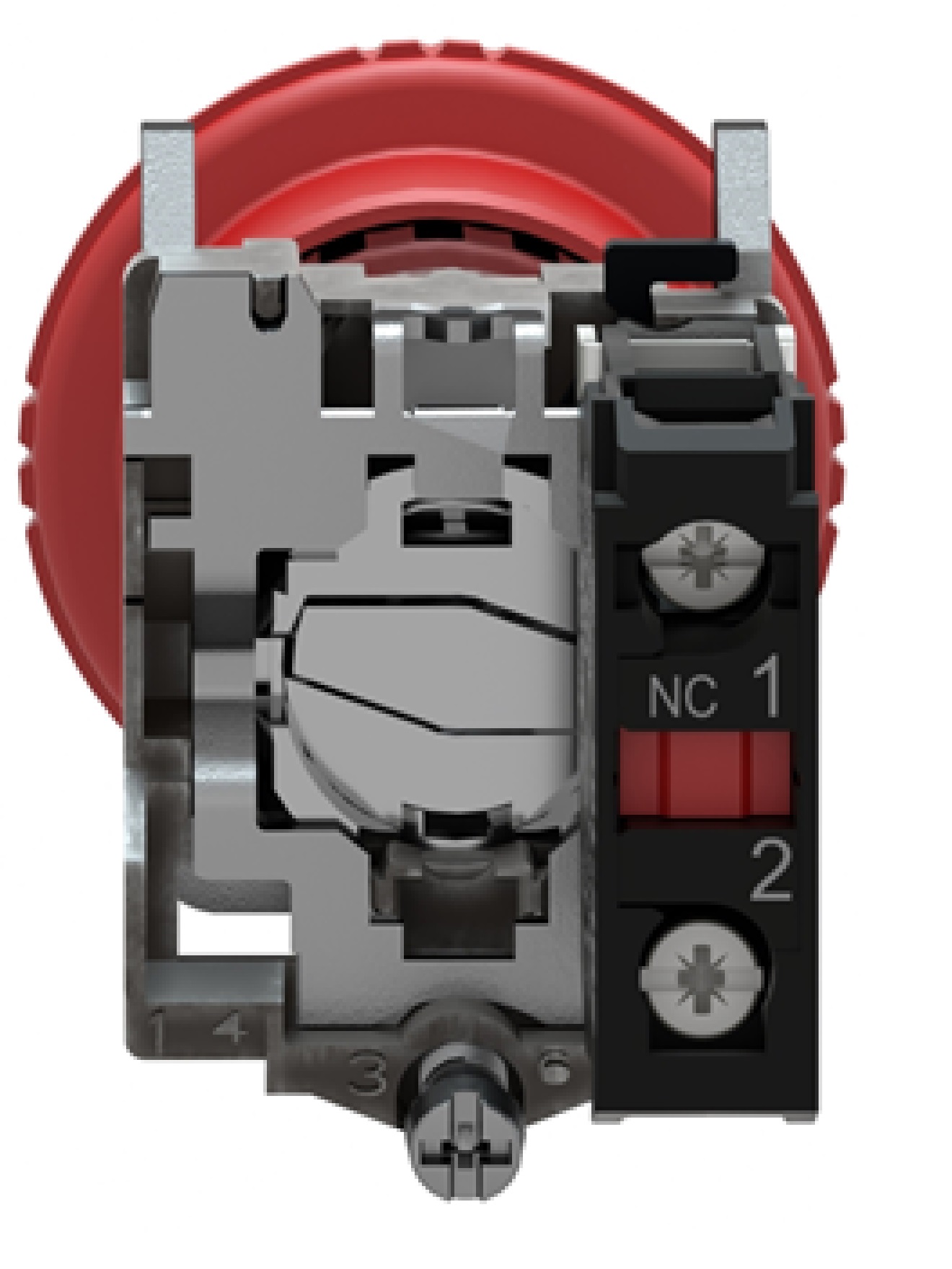 Parada de emergencia roja de 1/4 de Giro. 1 NC