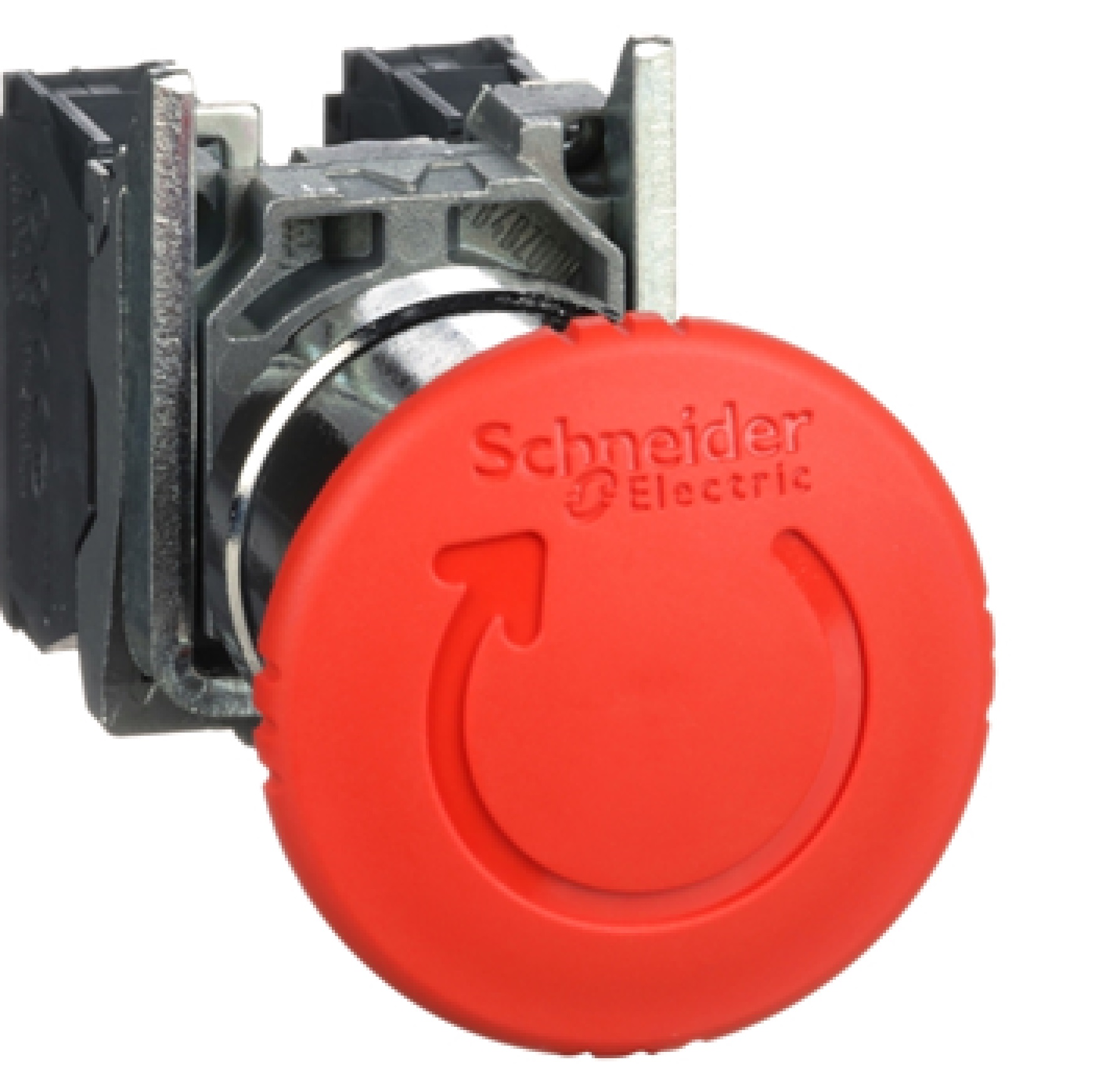 Parada de emergencia roja Ø22mm. Cabeza en forma de seta 40mm. desBloqueo giratorio