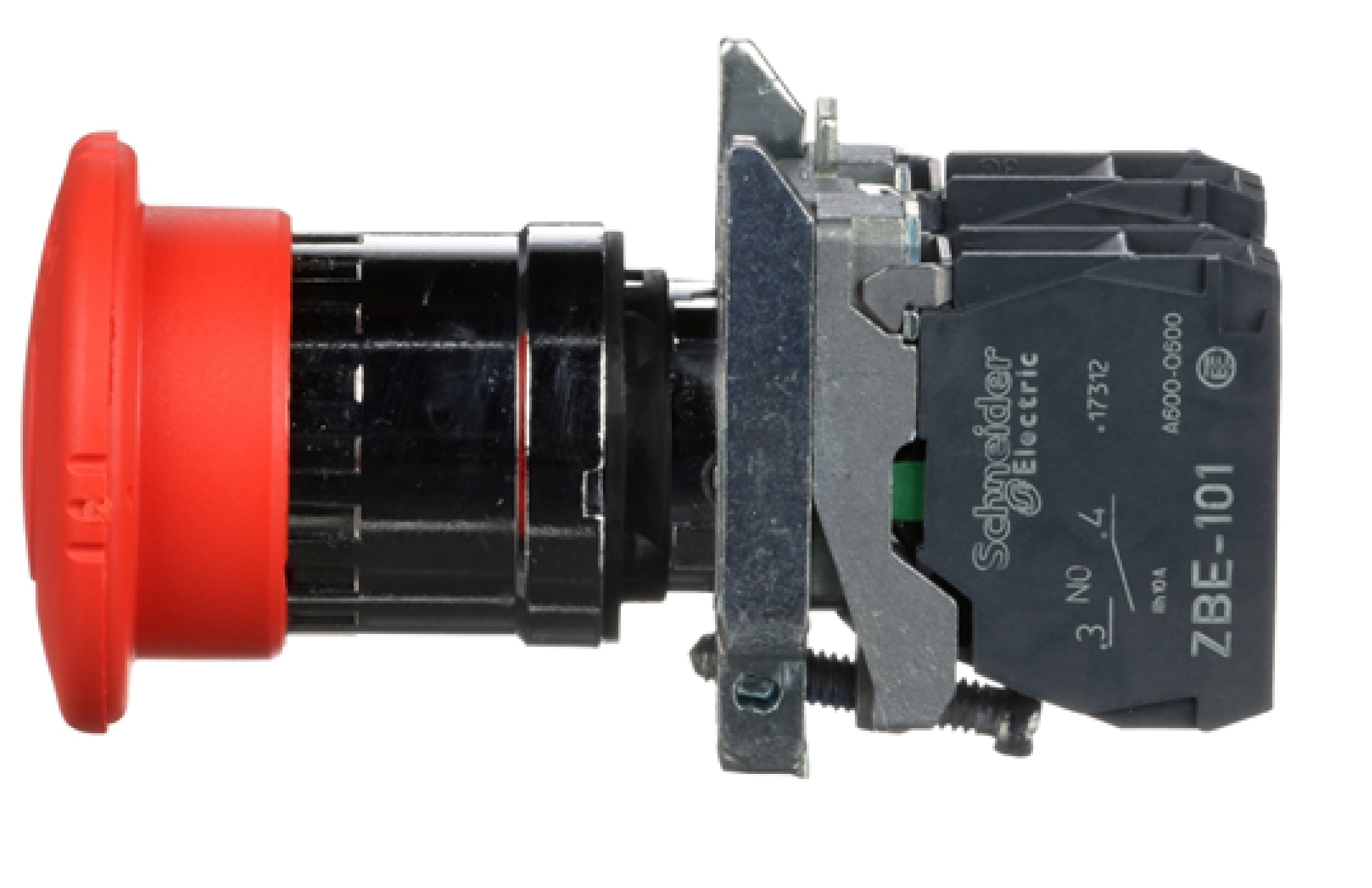 Parada de emergencia roja Ø22mm. Cabeza en forma de seta 40mm. desBloqueo giratorio