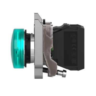 Piloto luminoso verde 22mm 250V