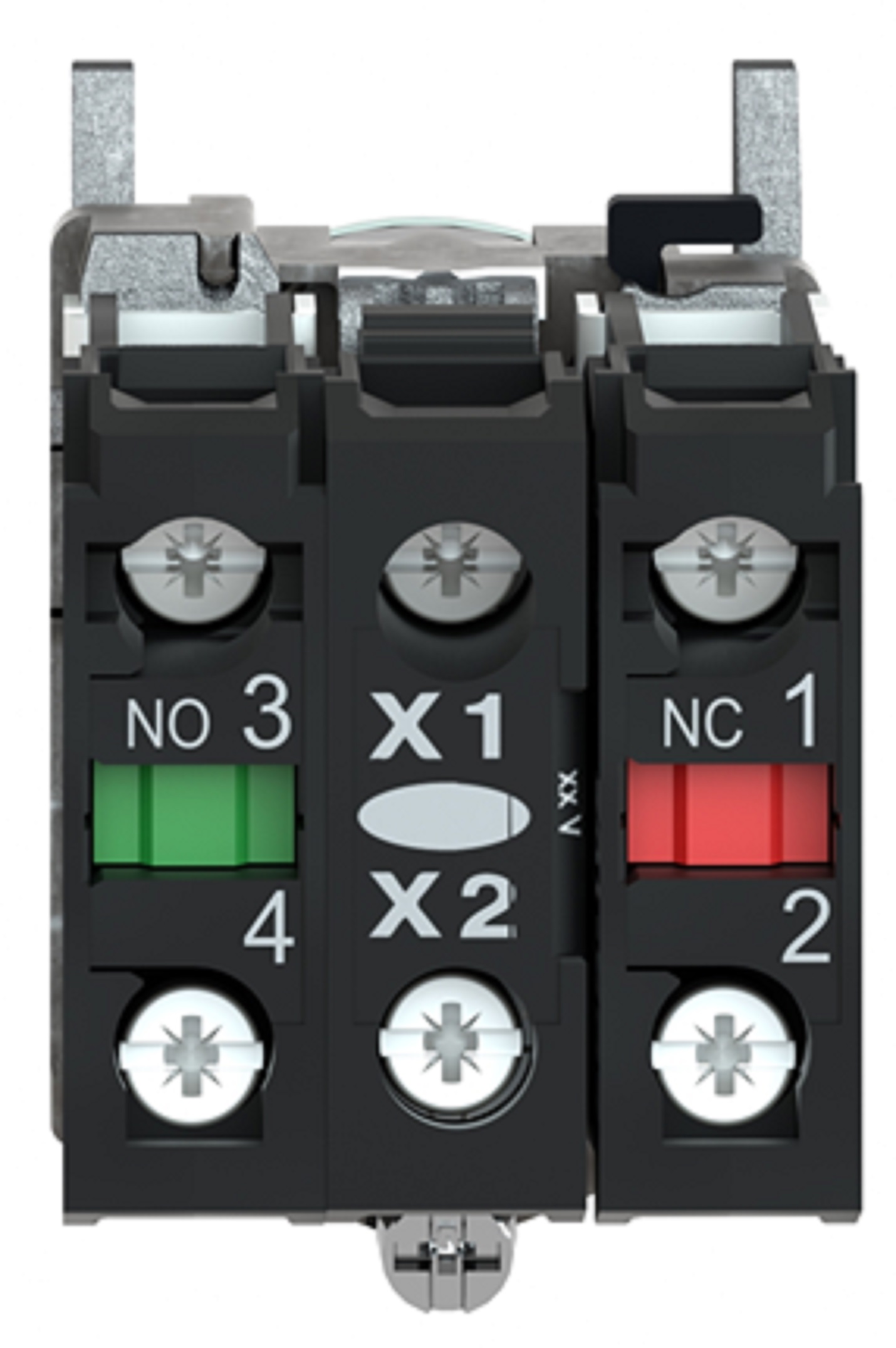 Pulsador lumiNAso verde Ø 22mm. retorNA resorte nivelado. 250 V. 1 NA + 1 NC