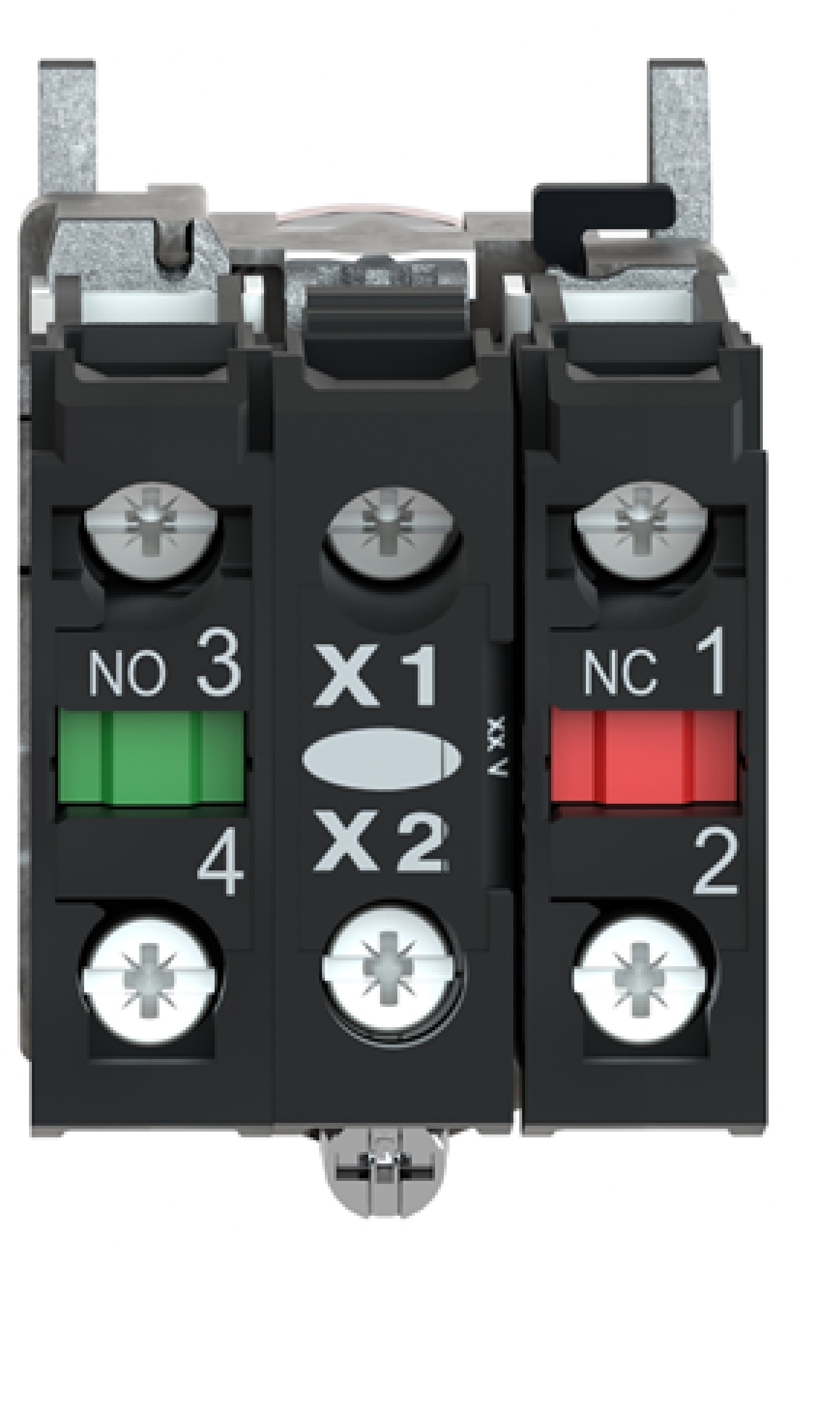 Pulsador lumiNAso rojo Ø 22mm. retorNA de resorte nivelado. 250 V. 1 NA + 1 NC