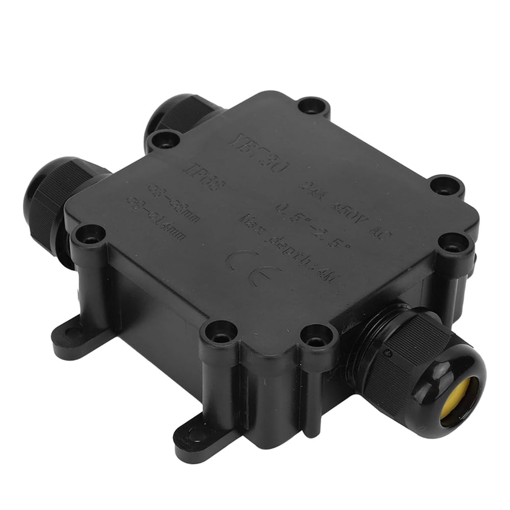 Caja de conexion de 3 vias para exteriores ip 68 paquete 2 unidades HELUNSI